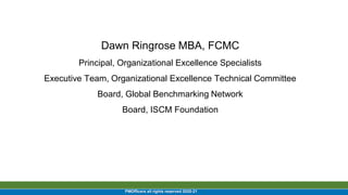 44
PMOfficers all rights reserved 2020-21
Dawn Ringrose MBA, FCMC
Principal, Organizational Excellence Specialists
Executi...
