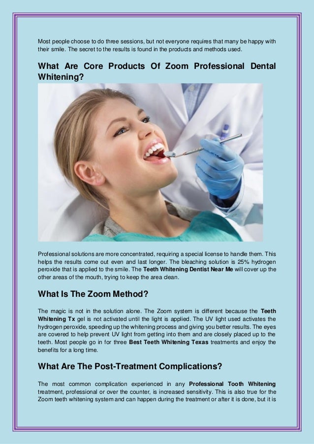 How does zoom teeth whitening works