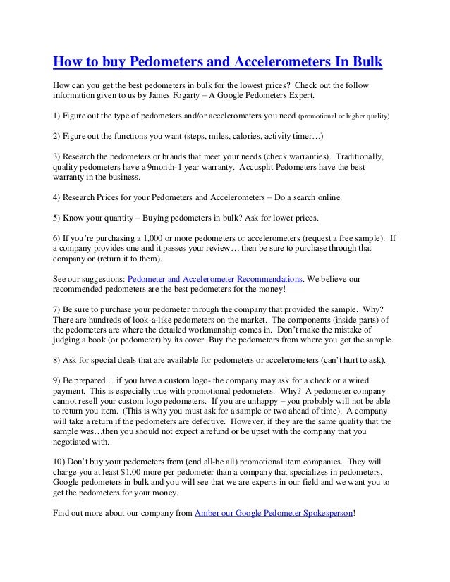 How do i buy pedometers and accelerometers in bulk