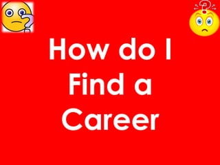 How do I
Find a
Career
 