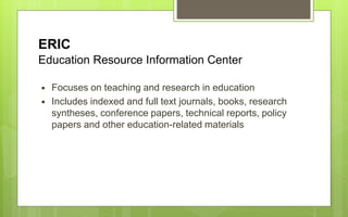 Other Education
Resources
 