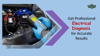 Get Professional
Electrical
Diagnosis
for Accurate
Results
 