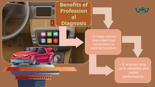 Benefits of
Profession
al
Diagnosis
• It helps restore
every electrical
component to
optimal function.
• It ensures long-
term reliability and
stable
performance.
 