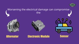 Worsening the electrical damage can compromise
the
Alternator Electronic Module Sensor
 
