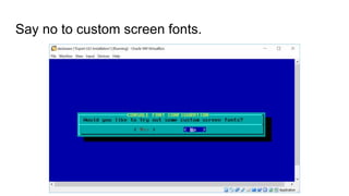 Say no to custom screen fonts.
 