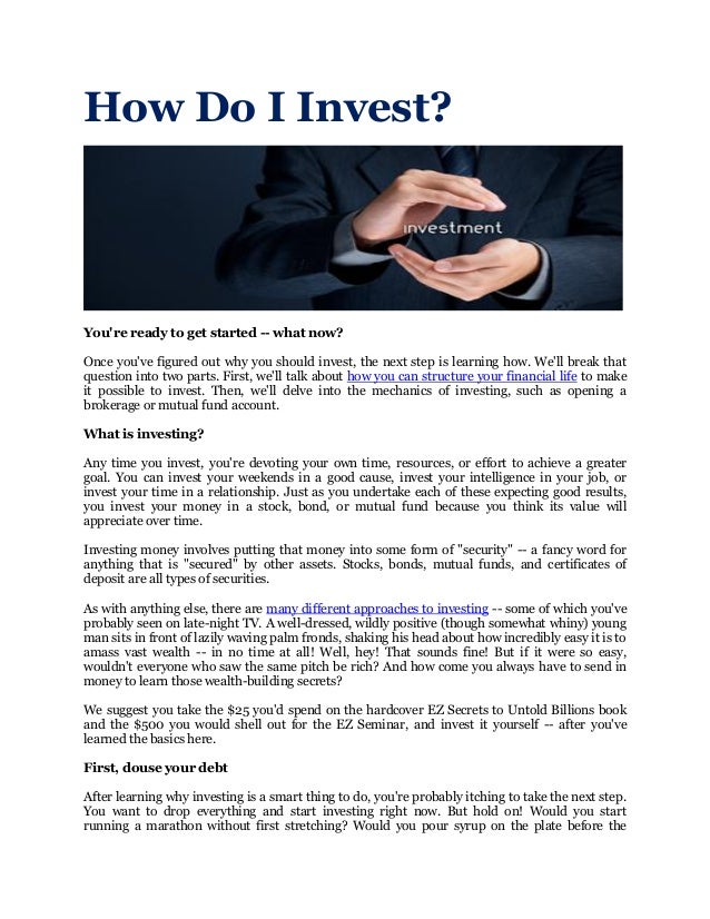 How Do I Invest<script async src=