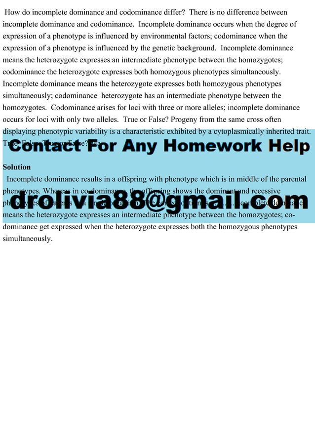 How do dominance and codominance differ There is no diff.pdf