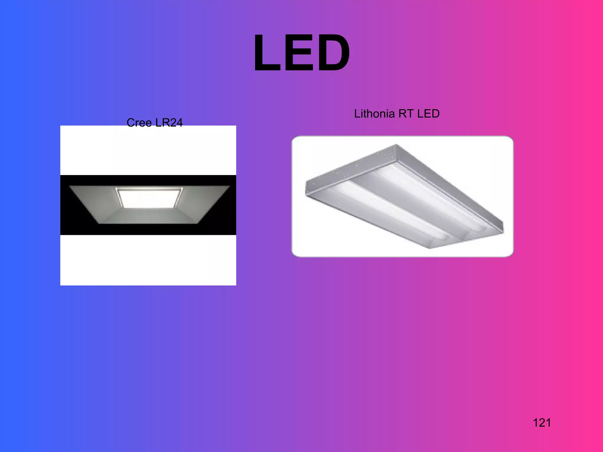 LED
                  Lithonia RT LED
Cree LR24




                                    121
 