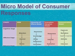 Micro Model of Consumer
Responses
 