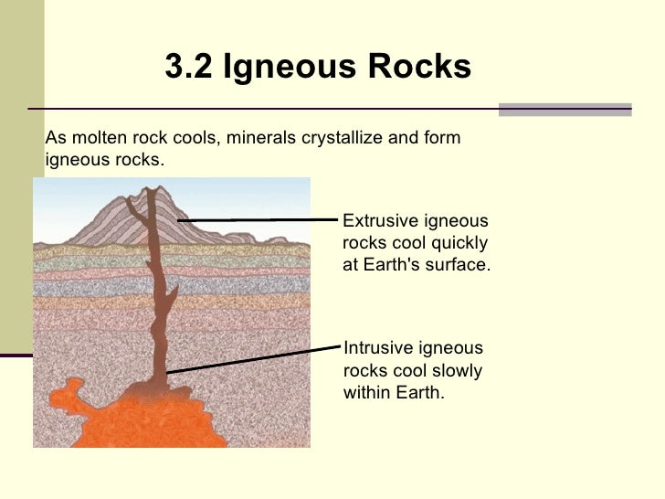 how do minerals and rocks form where does extrusive rock form