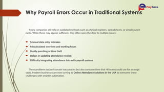 How Do Online Attendance Solutions in the USA Help Reduce Payroll ...