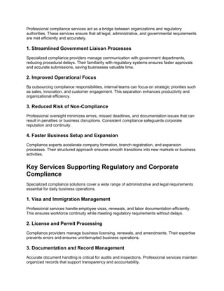 How Do Professional Compliance Services Strengthen Business Operations ...
