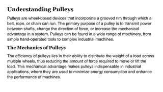 How Do Pulleys Improve Efficiency in Machinery PPTX