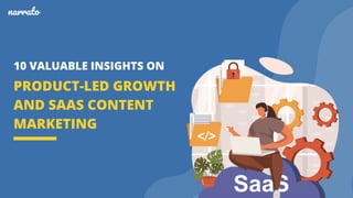 10 VALUABLE INSIGHTS ON
PRODUCT-LED GROWTH
AND SAAS CONTENT
MARKETING
narrato
 