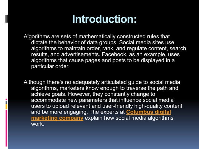 How Do Social Media Algorithms Work? | PPT