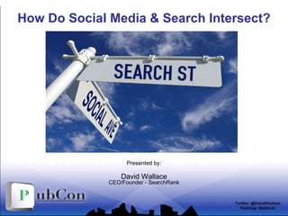 How Do Social Media & Search Intersect? Presented by: David Wallace CEO/Founder - SearchRank 