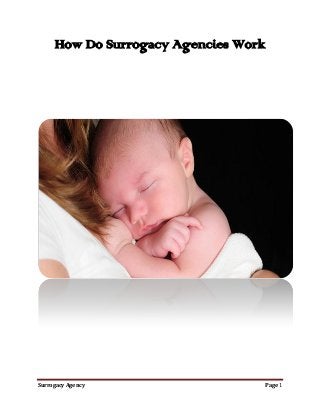 Surrogacy Agency Page 1
How Do Surrogacy Agencies Work
 
