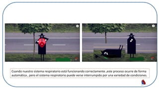 Cuando nuestro sistema respiratorio está funcionando correctamente ,este proceso ocurre de forma
automática , pero el sistema respiratorio puede verse interrumpido por una variedad de condiciones.
 