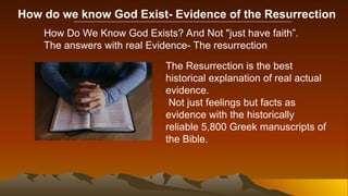 Evidence of the Resurrection: Historical Proof of God's Existence | PPT