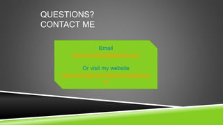 QUESTIONS?
CONTACT ME
Email
techycornelius@gmail.com
Or visit my website
http://corneliuscomputers.weebly.co
m
 