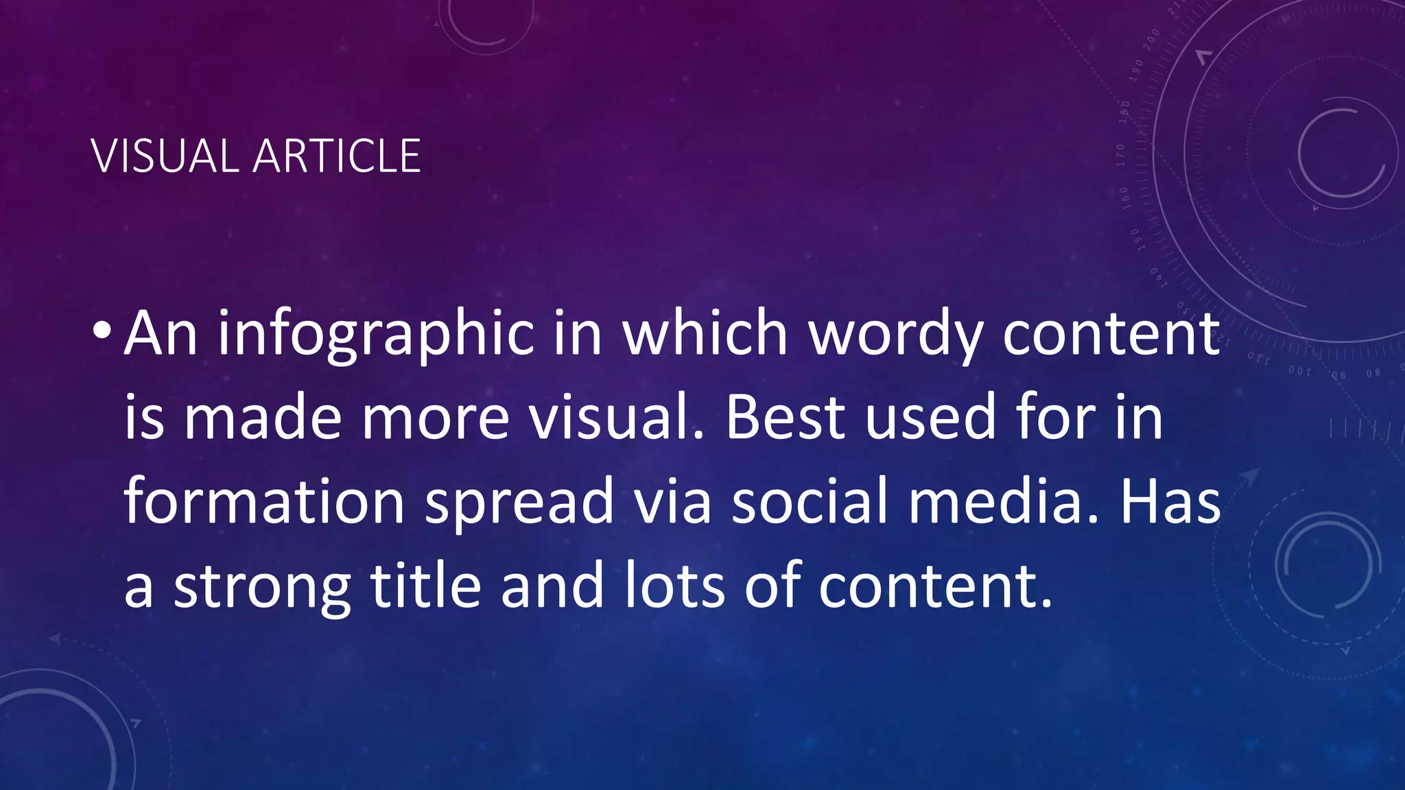 How do we use infographics to present the | PPTX