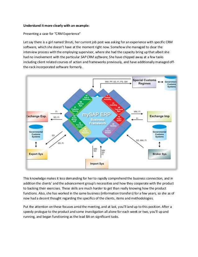 How do you get sap experience?