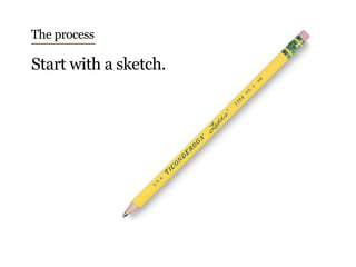 Start with a sketch.
The process
 