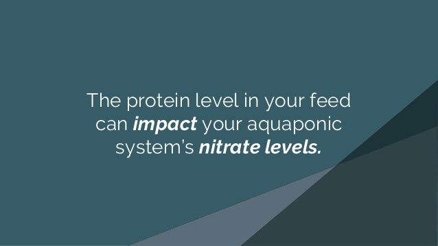 how do you manipulate nitrate levels in aquaponics with