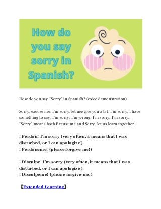 How do you say sorry in Spanish? 19 ways to apologize in Spanish!