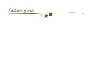 Publication of posts
 