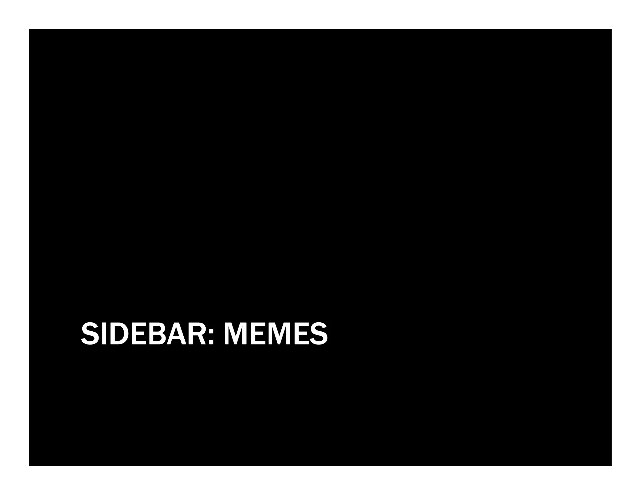 SIDEBAR: MEMES

 