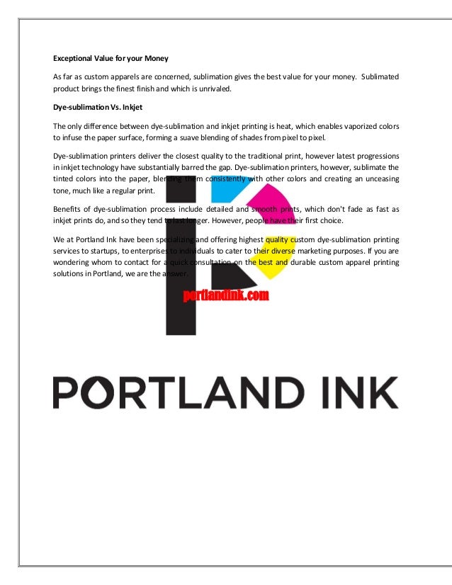 dye sublimation vs inkjet