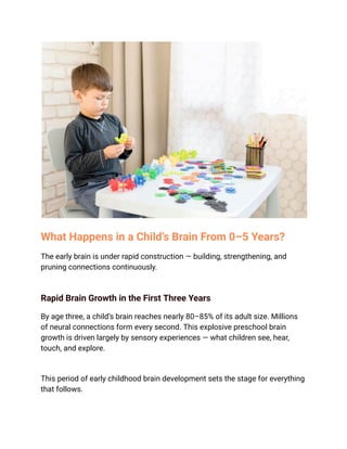 How Early Childhood Education Shapes Brain Development in the First ...