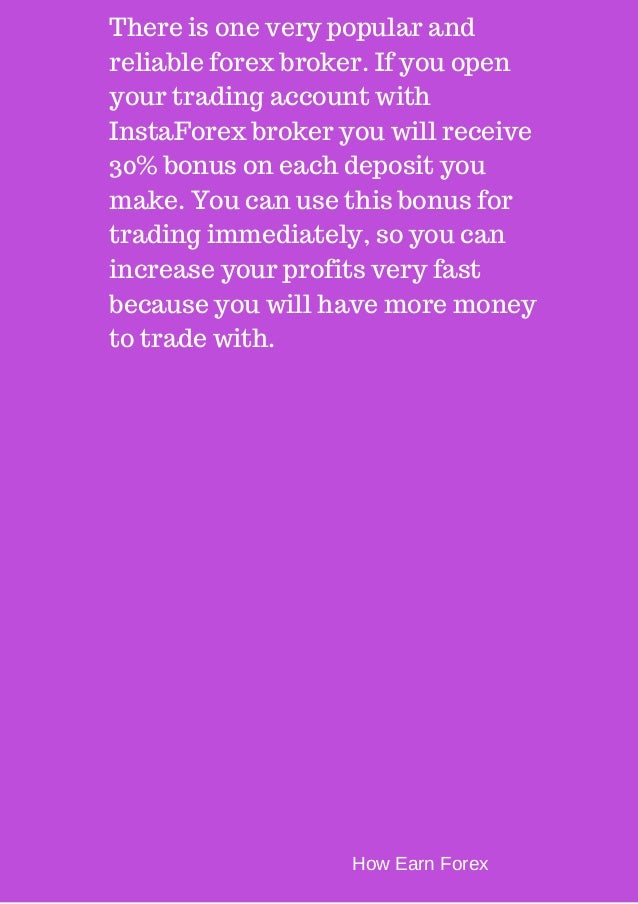 How to earn in forex