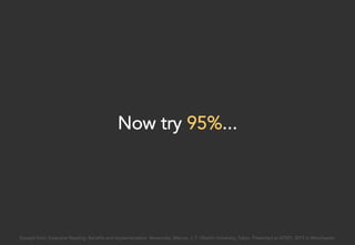 Now try 95%...
Excerpt from: Extensive Reading: Benefits and Implementation. Benevides, Marcos. J. F. Oberlin University, Tokyo. Presented at IATEFL 2015 in Manchester.
 