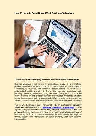 How Economic Conditions Affect Business Valuations | PDF