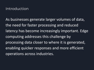 How Edge Computing Is Transforming Real-Time Data Processing | PDF