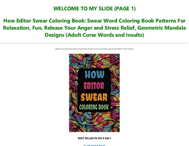 Download Download Pdf How Editor Swear Coloring Book Swear Word Coloring