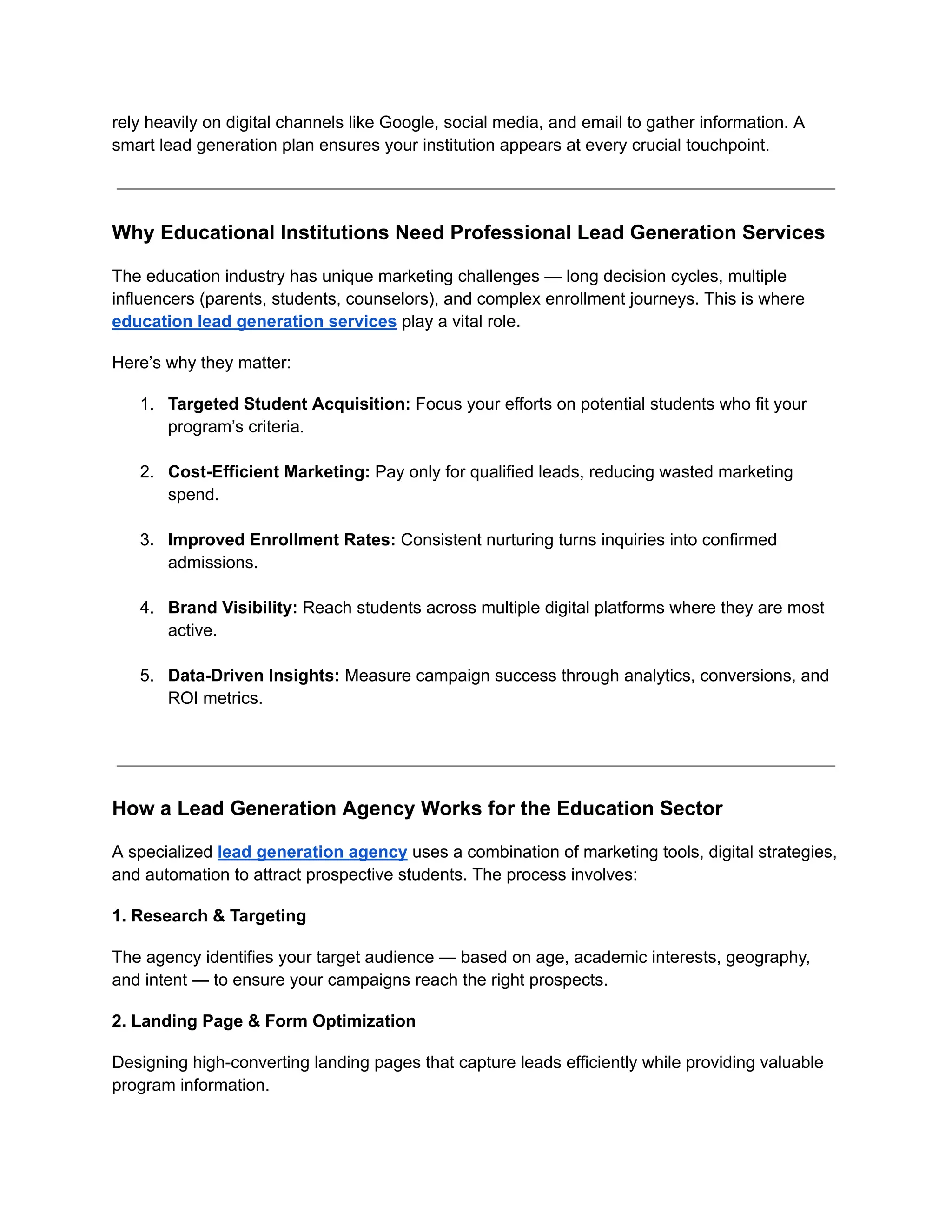 How Education Lead Generation Services Drive Enrollment Growth for ...
