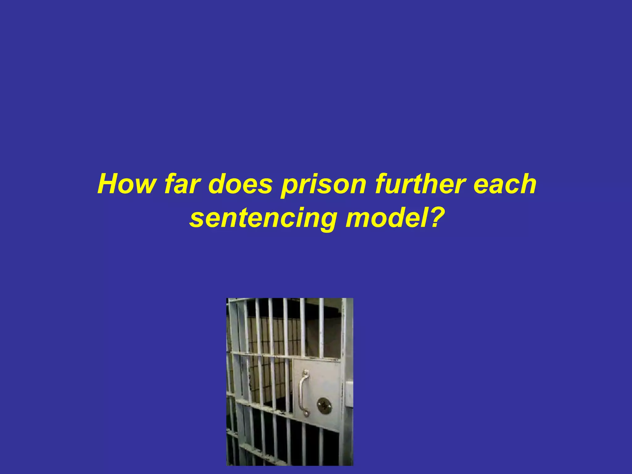 How far does prison further each
      sentencing model?
 