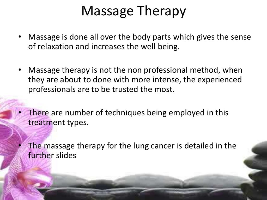 How effective is massage therapy for lung cancer