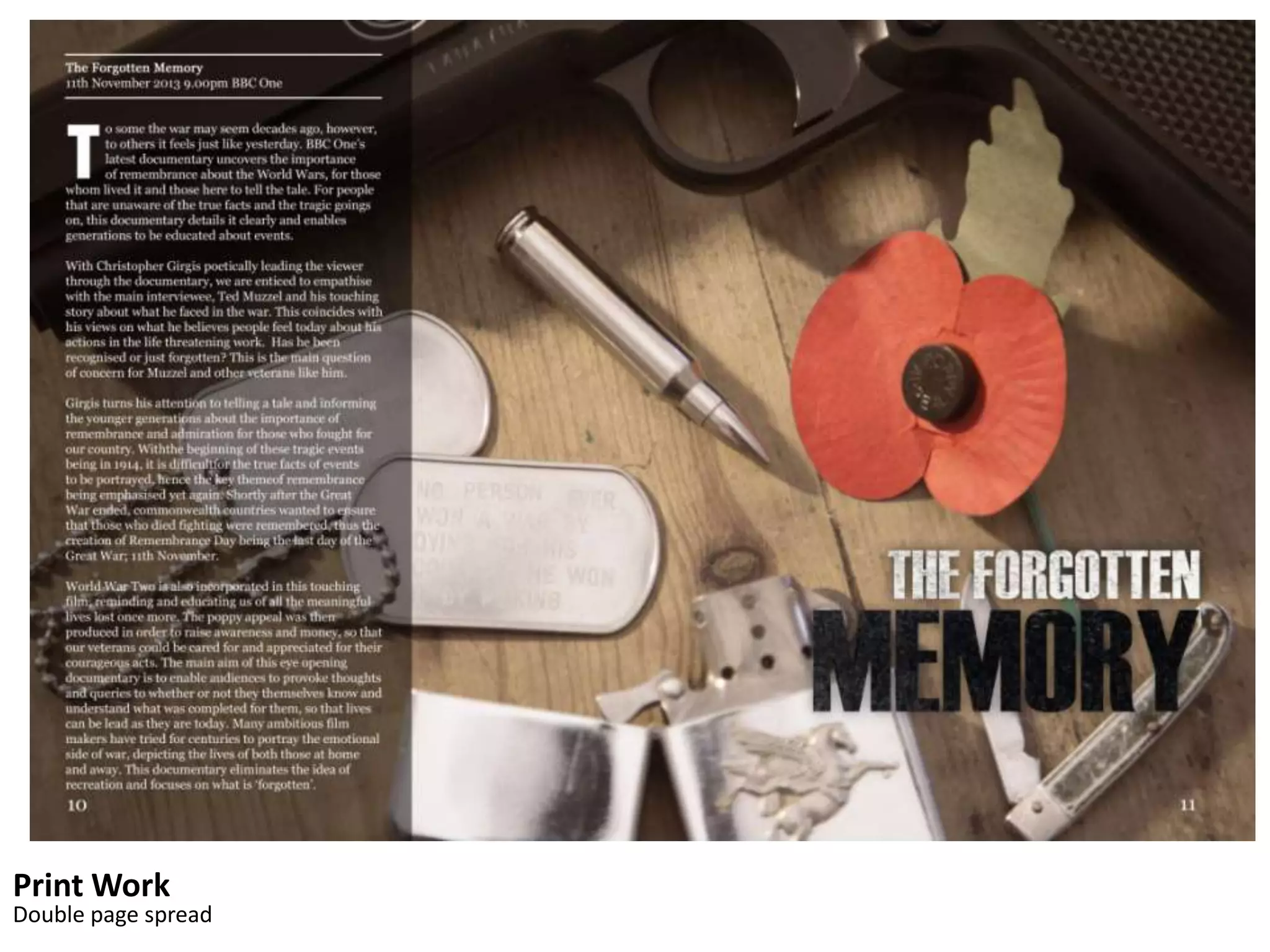 Print Work
Double page spread
 