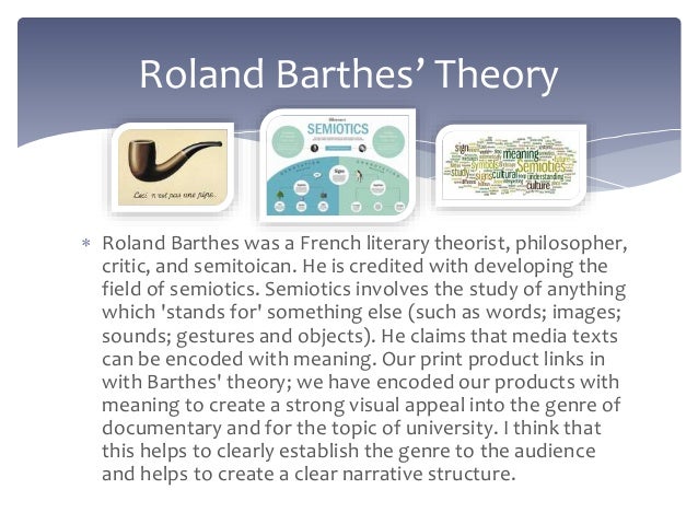 an analysis of the topic of the french social and literary critic roland barthes Roland barthes is a legendary figure and semiotician, whose ideas encouraged the advancement of a number of fields including structuralism, anthropology, post-structuralism, semiotics and social theory. an analysis of the topic of the french social and literary critic roland barthes Roland barthes is a legendary figure and semiotician, whose ideas encouraged the advancement of a number of fields including structuralism, anthropology, post-structuralism, semiotics and social theory.