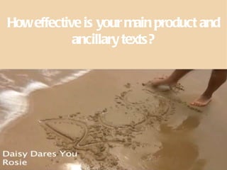 How effective is your main product and
            ancillary texts?
 