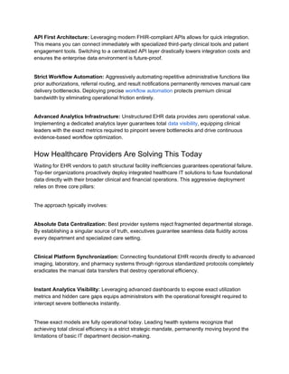 How EHR Systems Impact Hospital Efficiency and Where They Fall Short? | PDF