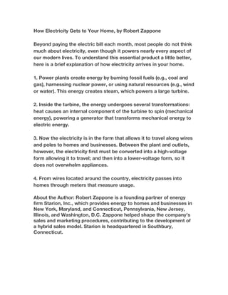 How electricity gets to your home | DOC