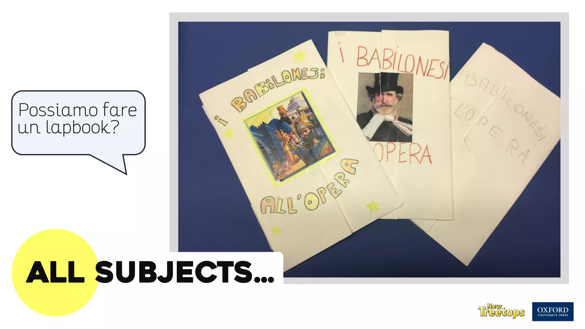 All subjects…
Possiamo fare
un lapbook?
 