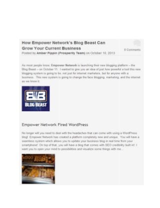 How Empower Network's Blog Beast Can Grow Your Current Business
