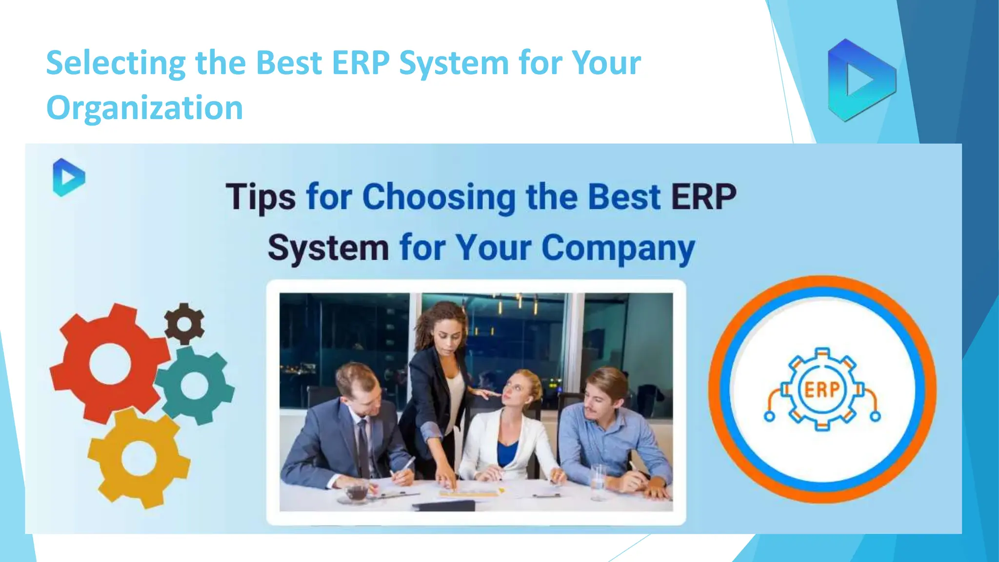 Selecting the Best ERP System for Your
Organization
 