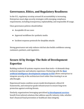 How Enterprises Can Build Secure AI Systems to Prevent Deepfake Risks | PDF